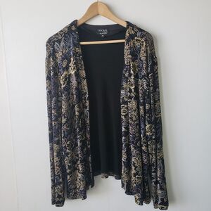 Xscape women's embellished long sleeve open top size 3x